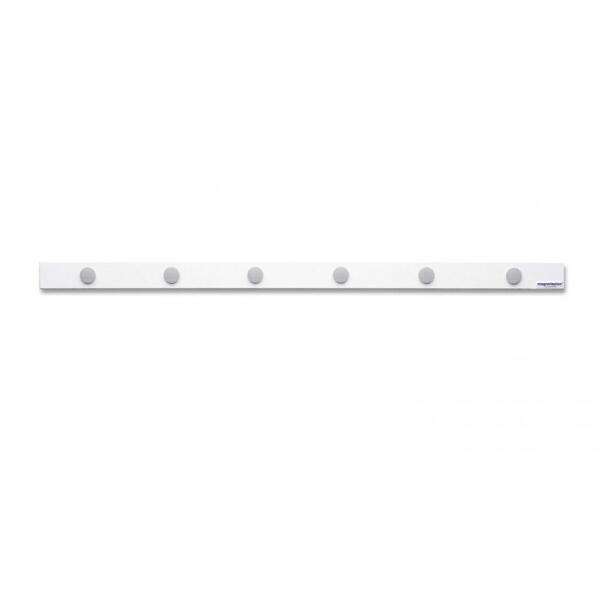 Lišta Magnetoplan s 6-ti magnety, samol., 1 m bílá