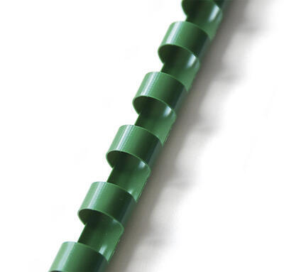 Kroužkové plastové hřbety 6 mm, zelené