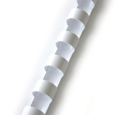 Kroužkové plastové hřbety 12,5 mm, bílé