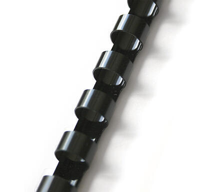 Kroužkové plastové hřbety 16 mm, černé, ggg