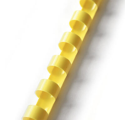 Kroužkové plastové hřbety 16 mm, žluté, ddd